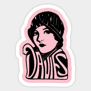 Marion Davies Name Head Sticker